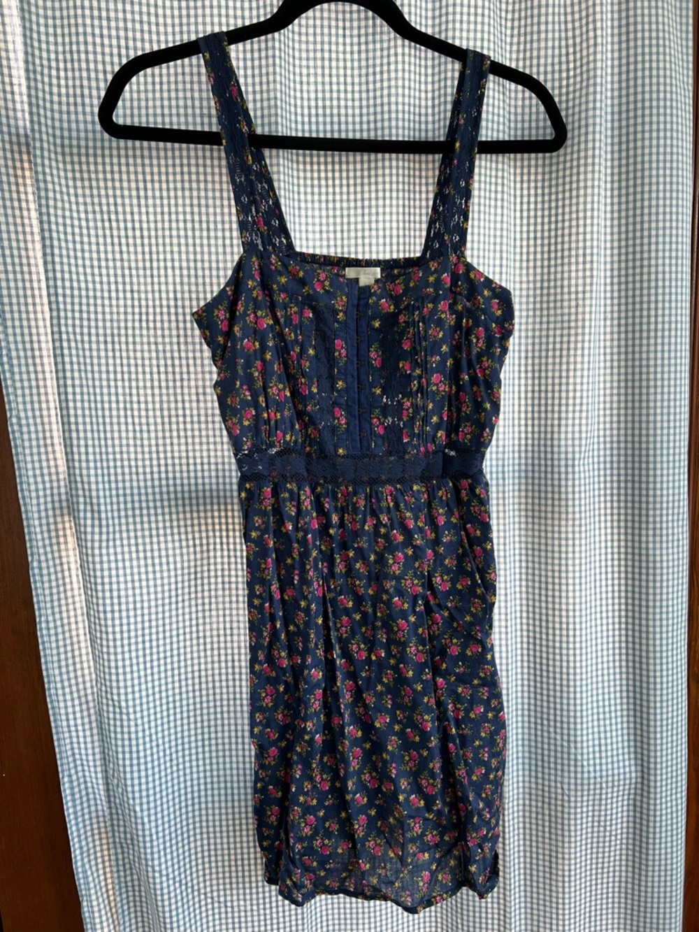 Navy Floral Mini Dress